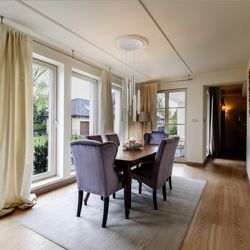 Ceiling Lamp 9 lights Led Metal Varas Silver / White, Ø42x110cm