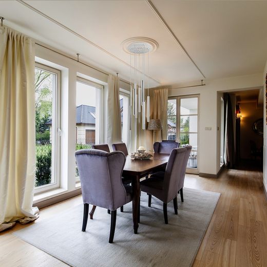 Ceiling Lamp 9 lights Led Metal Varas Silver / White, Ø42x110cm