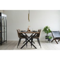 Gold steel ceiling lamp, 6 x 6 x 28 cm | Paris