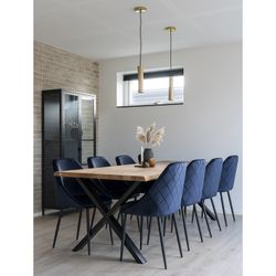 Gold steel ceiling lamp, 6 x 6 x 28 cm | Paris