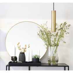 Gold steel ceiling lamp, 6 x 6 x 28 cm | Paris