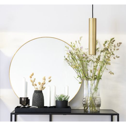 Gold steel ceiling lamp, 6 x 6 x 28 cm | Paris