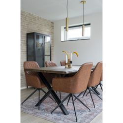 Gold steel ceiling lamp, 6 x 6 x 28 cm | Paris