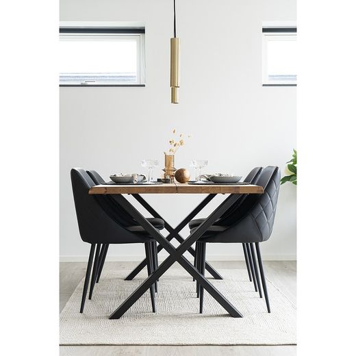 Gold steel ceiling lamp, 6 x 6 x 28 cm | Paris