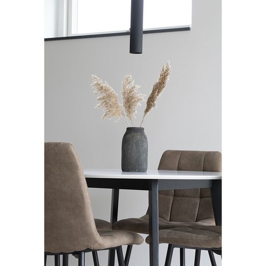 Black steel ceiling lamp, 6 x 6 x 28 cm | Paris