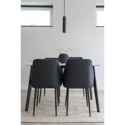 Black steel ceiling lamp, 6 x 6 x 28 cm | Paris