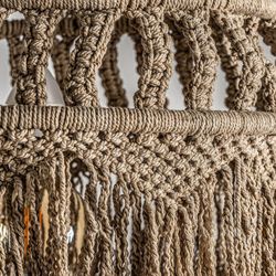 Lampada da soffitto in cotone naturale, 50 x 50 x 120 cm