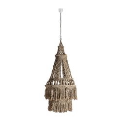 Lampada da soffitto in cotone naturale, 50 x 50 x 120 cm