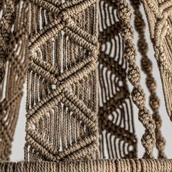 Lampada da soffitto in cotone naturale, 50 x 50 x 120 cm