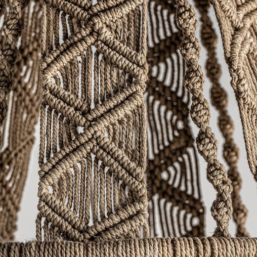 Bawełniana lampa sufitowa w kolorze naturalnym, 50 x 50 x 120 cm