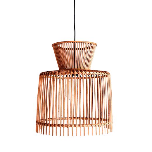 Lámpara de techo de bambú en natural, 43 x 43 x 47 cm | Arteaga