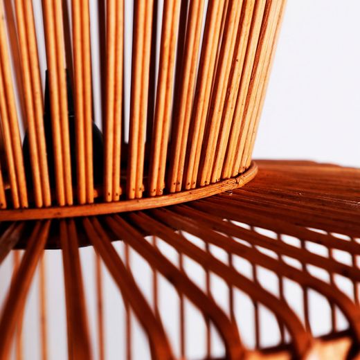 Lámpara de techo de bambú en natural, 43 x 43 x 47 cm | Arteaga