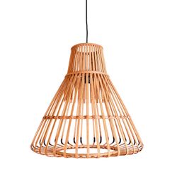 Lámpara de techo de bambú en natural, 50 x 50 x 52 cm | Arteaga