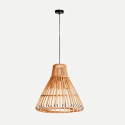 Lámpara de techo de bambú en natural, 50 x 50 x 52 cm | Arteaga