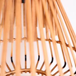 Lámpara de techo de bambú en natural, 50 x 50 x 52 cm | Arteaga