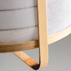 Deckenlampe aus Bambus und Leinen, Ø44x64cm