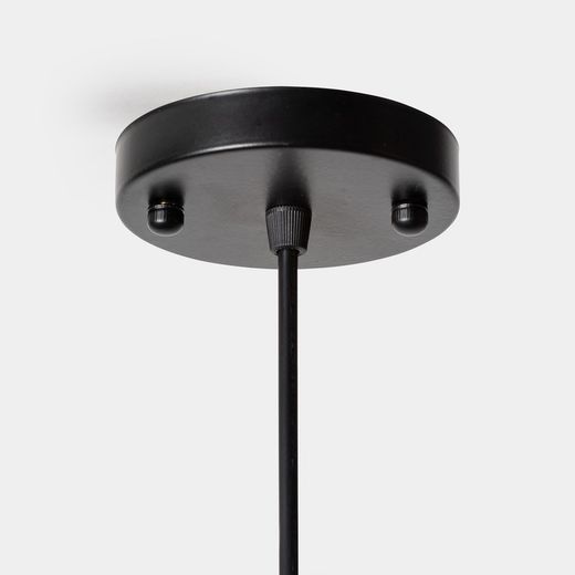 Deckenlampe aus Bambus und Leinen, Ø44x64cm