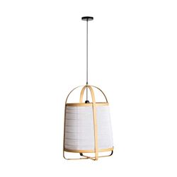 Deckenlampe aus Bambus und Leinen, Ø44x64cm