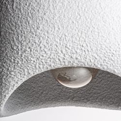 Lampa sufitowa z żywicy cementowej w kolorze szarym, 35 x 40 x 35 cm | Piasek