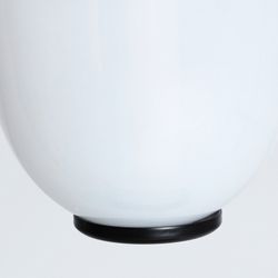 Lámpara de techo de cristal en blanco y rojo, 15 x 15 x 55 cm | Larisa