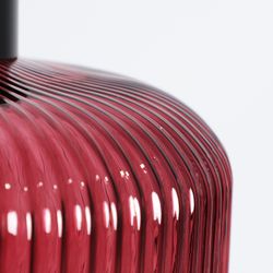 Lámpara de techo de cristal en burdeos, 27 x 27 x 30 cm | Elba