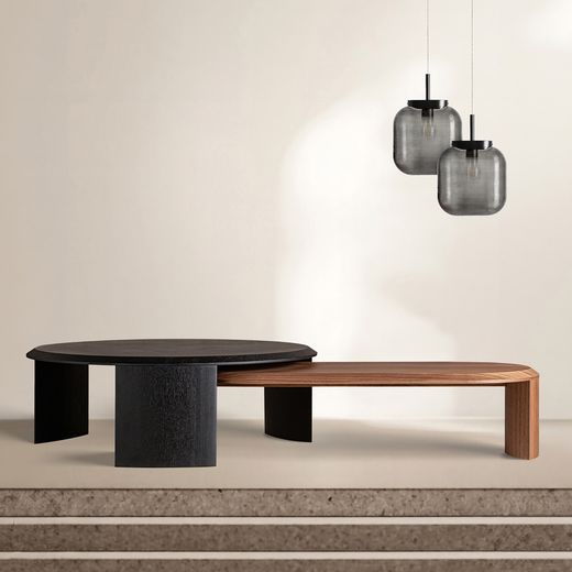 Lámpara de techo de cristal en gris translúcido, 25 x 13 x 39 cm | Lura