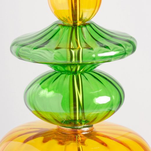 Lámpara de techo de cristal en multicolor, 16 x 16 x 74 cm | Micah