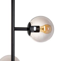 Lampa sufitowa ze szkła i metalu w kolorze czarnym i szarym, 40 x 40 x 234 cm