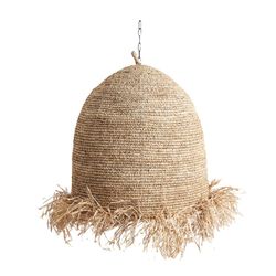 Beige plafondlamp van natuurlijke vezels, Ø40x48cm