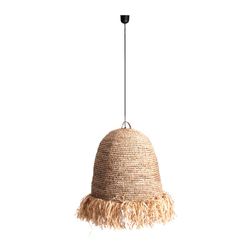 Beige plafondlamp van natuurlijke vezels, Ø40x48cm
