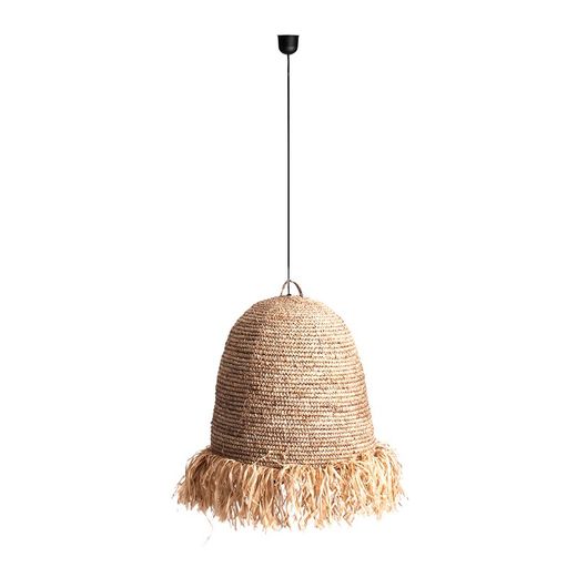 Beige plafondlamp van natuurlijke vezels, Ø40x48cm