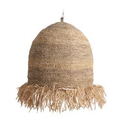 Deckenleuchte aus Naturfaser in Natur, 32 x 32 x 40 cm