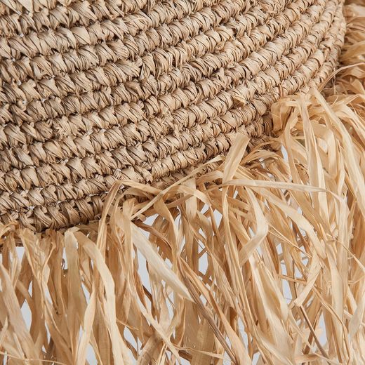 Deckenleuchte aus Naturfaser in Natur, 32 x 32 x 40 cm