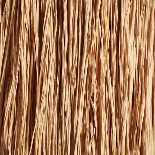 Natural fiber and raffia ceiling lamp in natural, 32 x 32 x 75 cm | Kasses