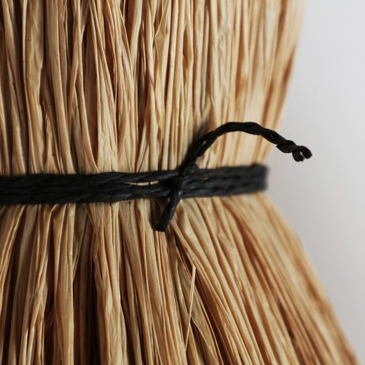 Lampa sufitowa z włókna naturalnego i rafii w kolorze naturalnym, 32 x 32 x 93 cm | Kasy