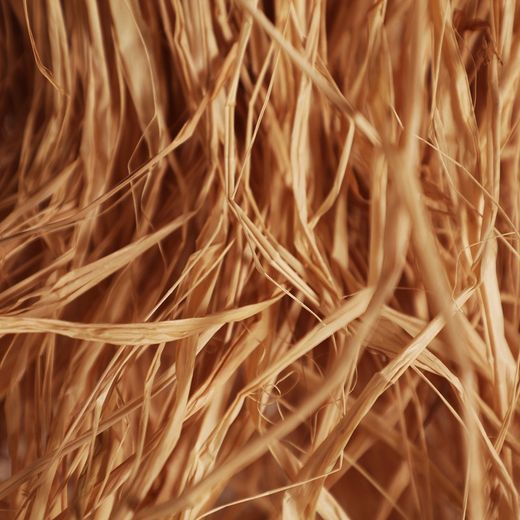 Lampa sufitowa z włókna naturalnego i rafii w kolorze naturalnym, 32 x 32 x 93 cm | Kasy