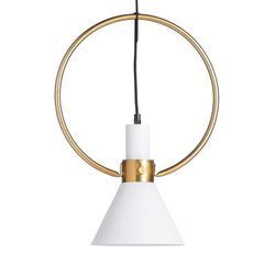 White / Gold Iron Ceiling Lamp, 35x20x50cm