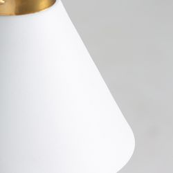 White / Gold Iron Ceiling Lamp, 35x20x50cm