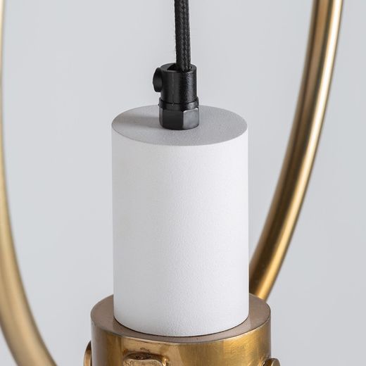 White / Gold Iron Ceiling Lamp, 35x20x50cm