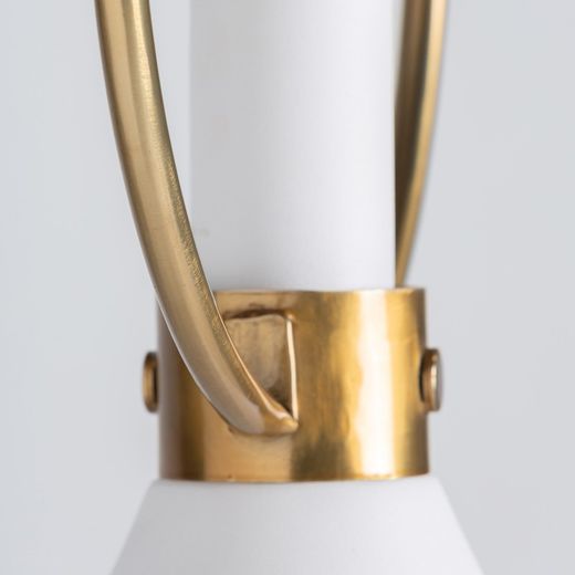 White / Gold Iron Ceiling Lamp, 35x20x50cm