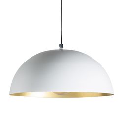 Biała / złota lampa sufitowa z żelaza, Ø40x20cm