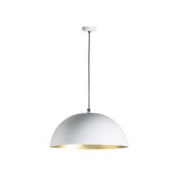 Biała / złota lampa sufitowa z żelaza, Ø40x20cm