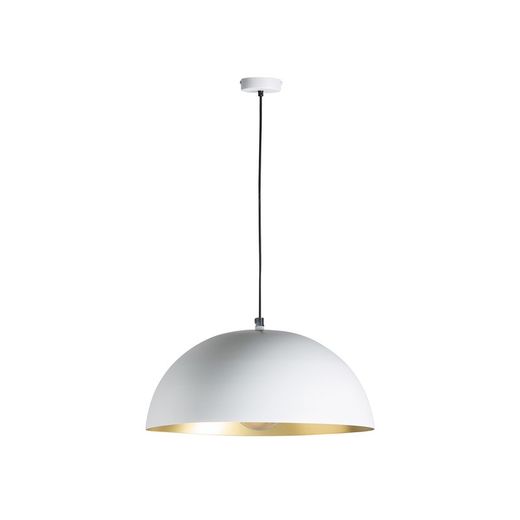 Biała / złota lampa sufitowa z żelaza, Ø40x20cm
