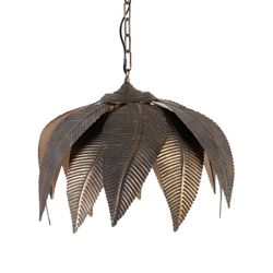 Gold iron ceiling lamp, Ø 50 x 135 cm