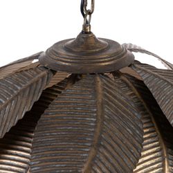 Gold iron ceiling lamp, Ø 50 x 135 cm