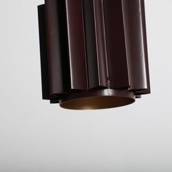 Lampa sufitowa z żelaza w kolorze fioletowym, 15 x 15 x 38 cm | Powiesić