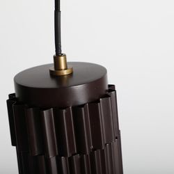 Lampa sufitowa z żelaza w kolorze fioletowym, 15 x 15 x 38 cm | Powiesić