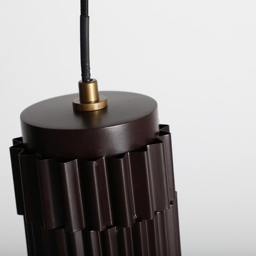 Lampa sufitowa z żelaza w kolorze fioletowym, 15 x 15 x 38 cm | Powiesić