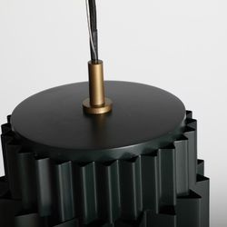 Lampa sufitowa żelazna w kolorze zielonym, 19 x 19 x 45 cm | Powiesić