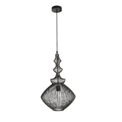 Black Iron Ceiling Lamp, Øx33x57cm
